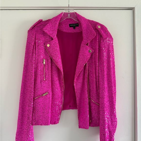 Generation Love Hot Pink Sequin Jacket - Picture 3 of 5